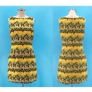 90s Guess yellow floral dress 1990s vintage